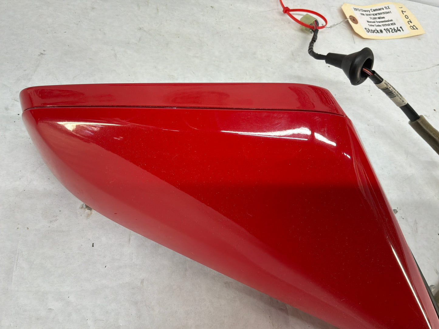 2013 Chevy Camaro 1LERH Passenger Exterior Out Side Mirror Red OEM