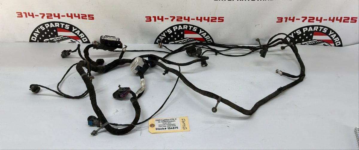 2009 Cadillac CTS-V Front Headlight Lamp Core Support Wire Wiring Harness OEM