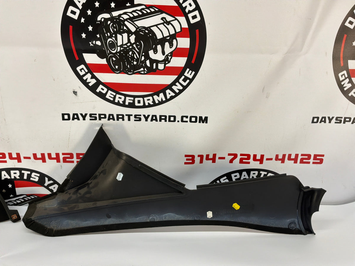 2006 Pontiac GTO RH & LH Console Interior Black Suede Trim Panels OEM
