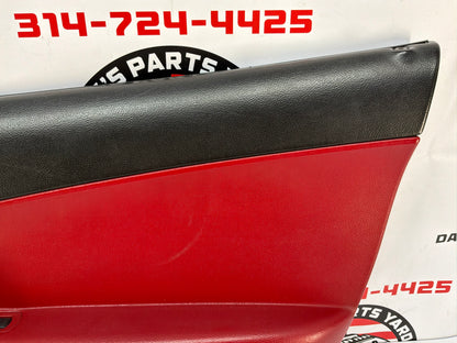 2007 Chevy C6 Corvette Convertible RH Passenger Interior Door Panel Red OEM