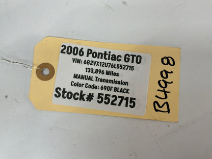 2006 Pontiac GTO Radio Mount Center Housing OEM