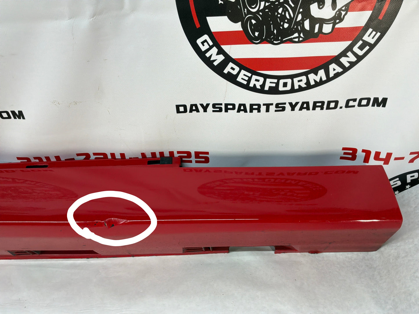 2014 Chevy SS Sedan RH Passenger Rocker Molding Side Skirt Panel Trim Red OEM