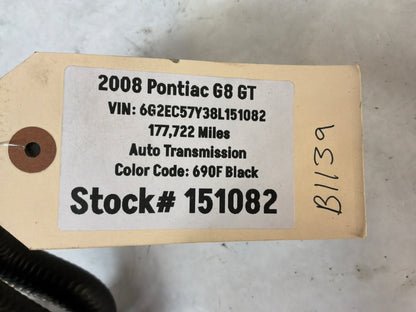 2008 Pontiac G8 GT Heater Core Hoses Lines Tubes Pipes OEM