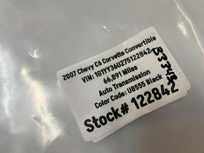 2007 C6 Corvette Convertible LH Driver Trunk Cargo Storage Cover Lid Door Panel OEM