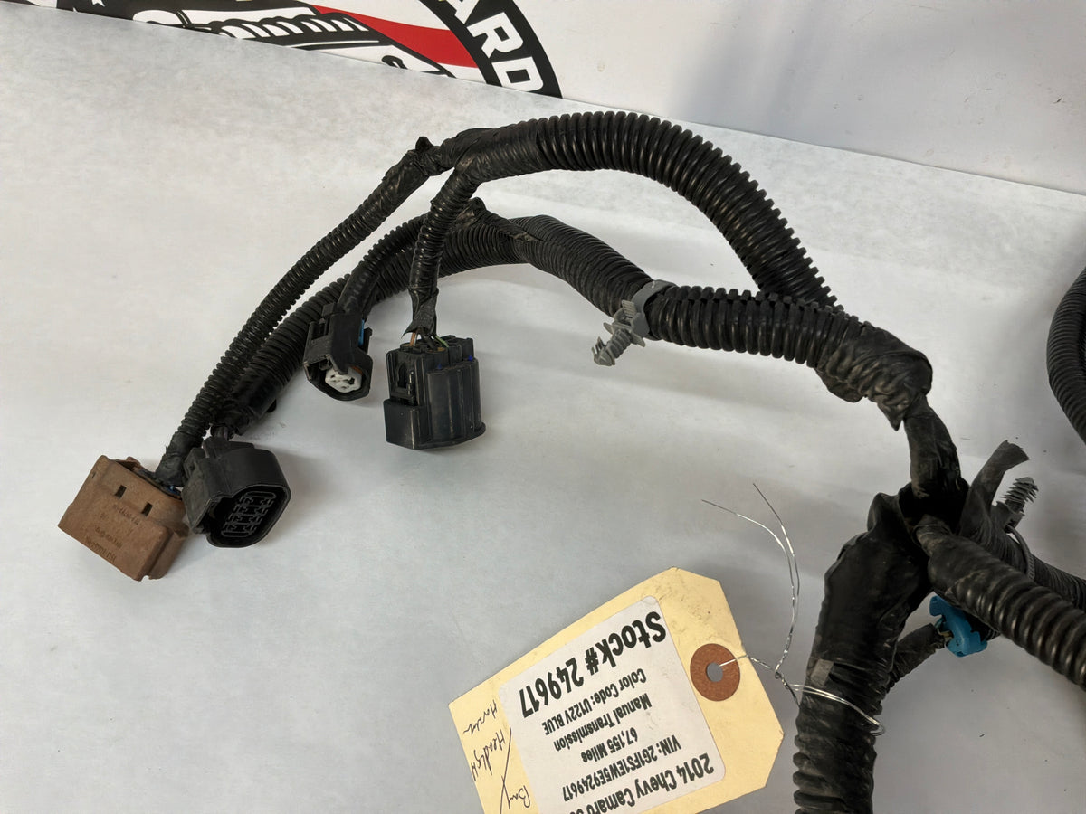 2014 Chevy Camaro SS Engine Bay Head Lamp Light Firewall Wire Wiring Harness OEM