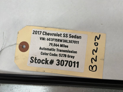 2017 Chevy SS Sedan RH Passenger Front Window Regulator Motor OEM