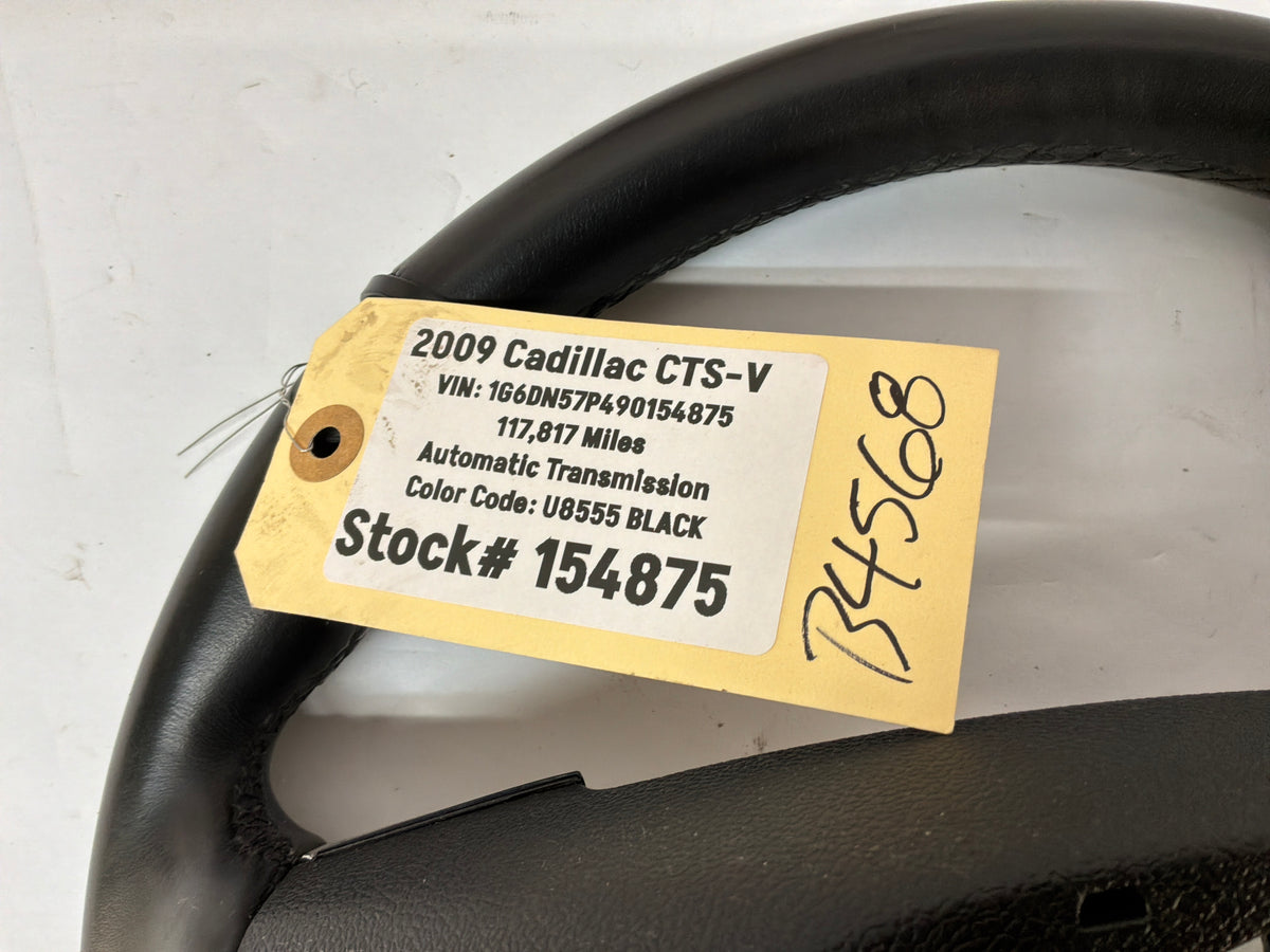 2009 Cadillac CTS-V Steering Wheel Black Leather OEM