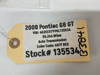 2008 Pontiac G8 GT Rear Suspension Cradle Subframe Bolts Hardware OEM