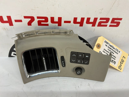 2009 Cadillac CTS-V LH Driver Dash Air Vent Grille w/ Switches OEM