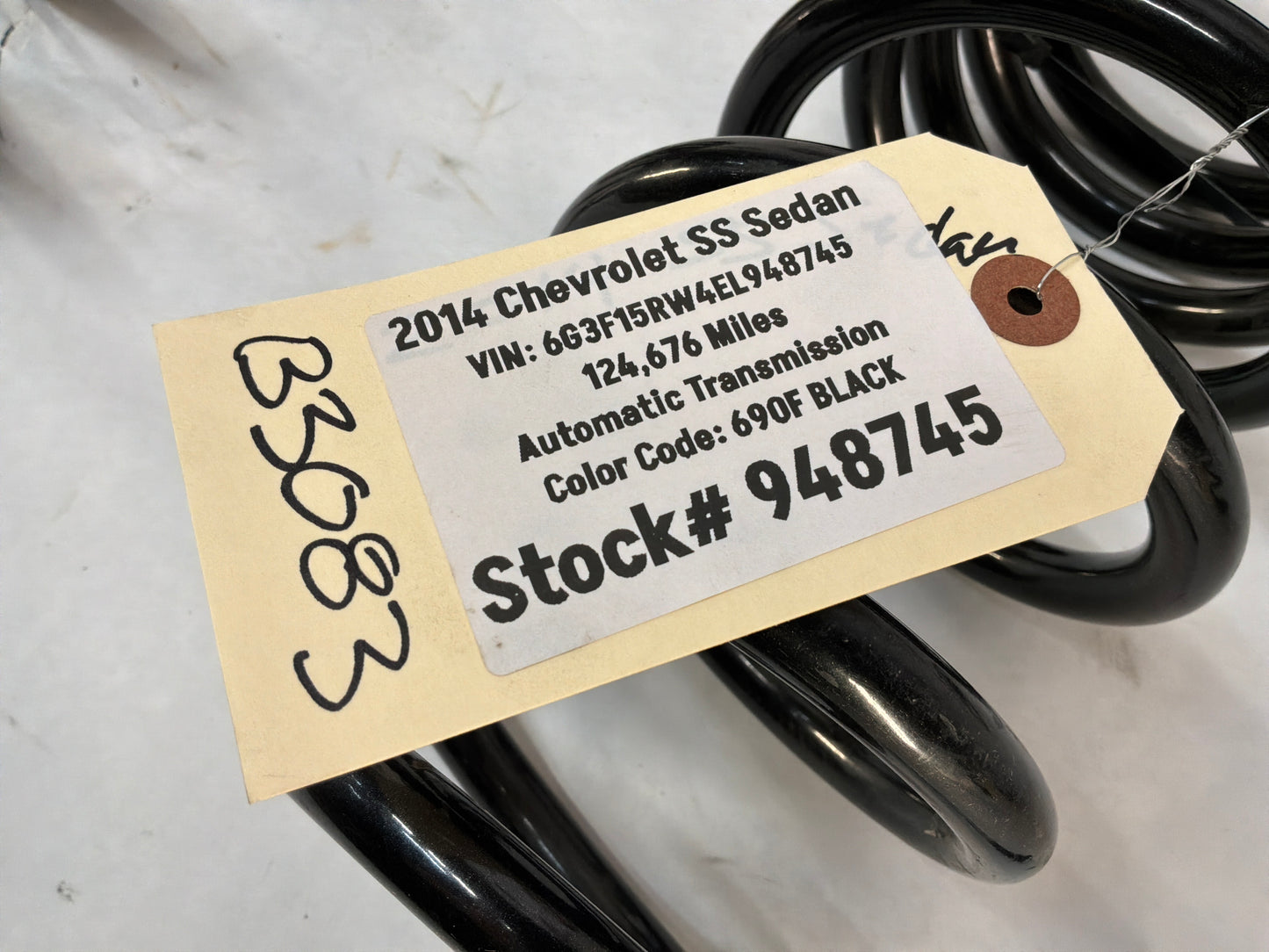 2014 Chevy SS Sedan Eibach Lowering Rear Coil Springs