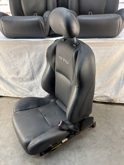 2006 Pontiac GTO Seats Front and Rears Black Leather OEM