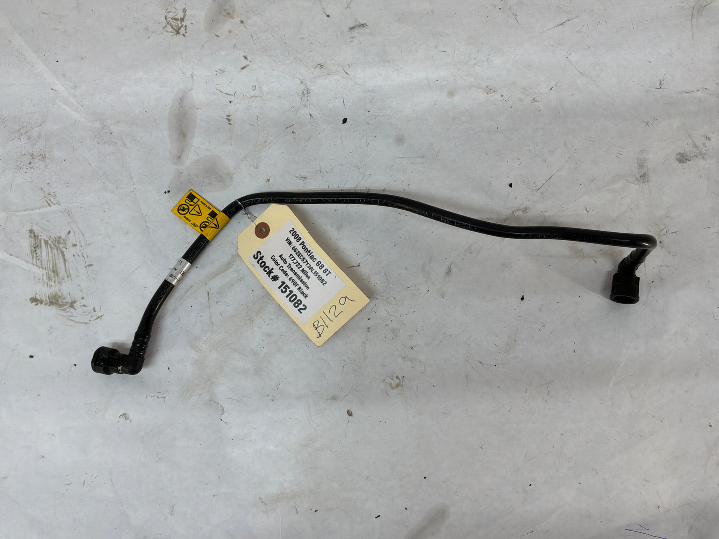 2008 Pontiac G8 GT EVAP Fuel Gas Tank Lines Hoses Tubes Pipes OEM