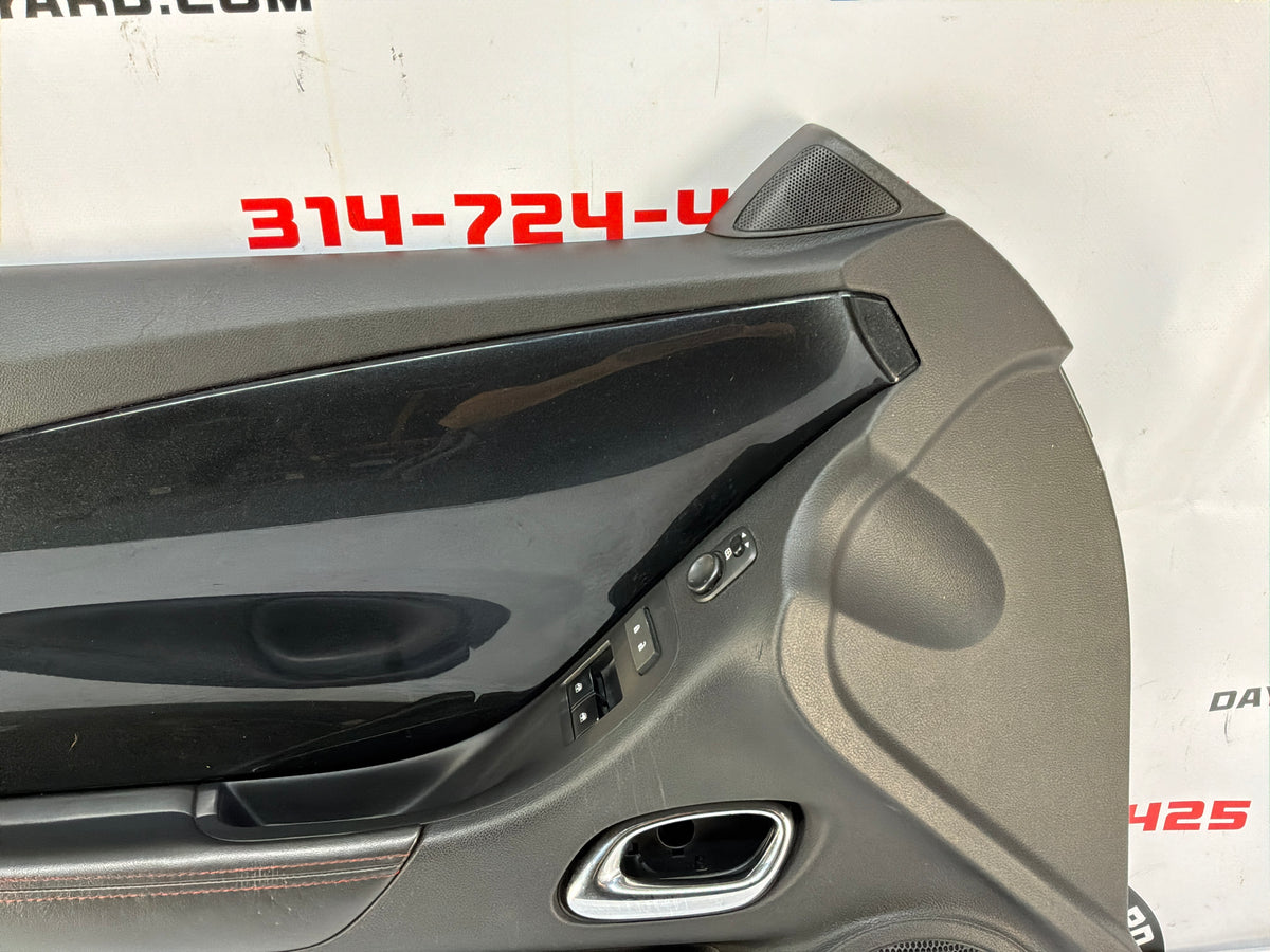 2013 Chevy Camaro ZL1 LH Driver Carbon Flash Front Interior Door Panel Trim OEM