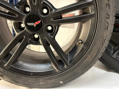 Chevy C6 Corvette Wheels and Tires 17x8.5 18x9.5 OEM