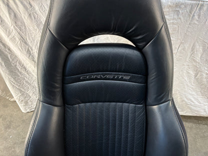 2002 Chevy C5 Corvette Convertible Seats RH & LH Front Black Leather Seats OEM