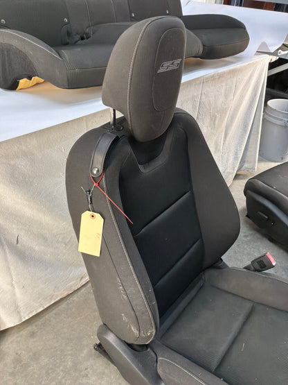 2015 Chevy Camaro SS 1LE Seats Fronts and Rear Black Cloth OEM