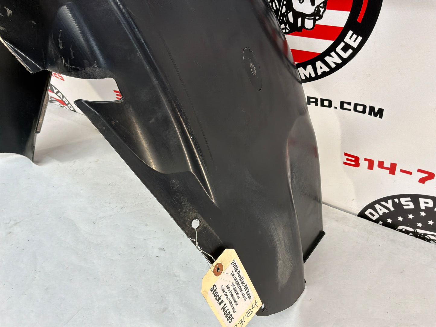 2008 Pontiac G8 Base LH Driver Rear Fender Wheelhouse Well Liner OEM