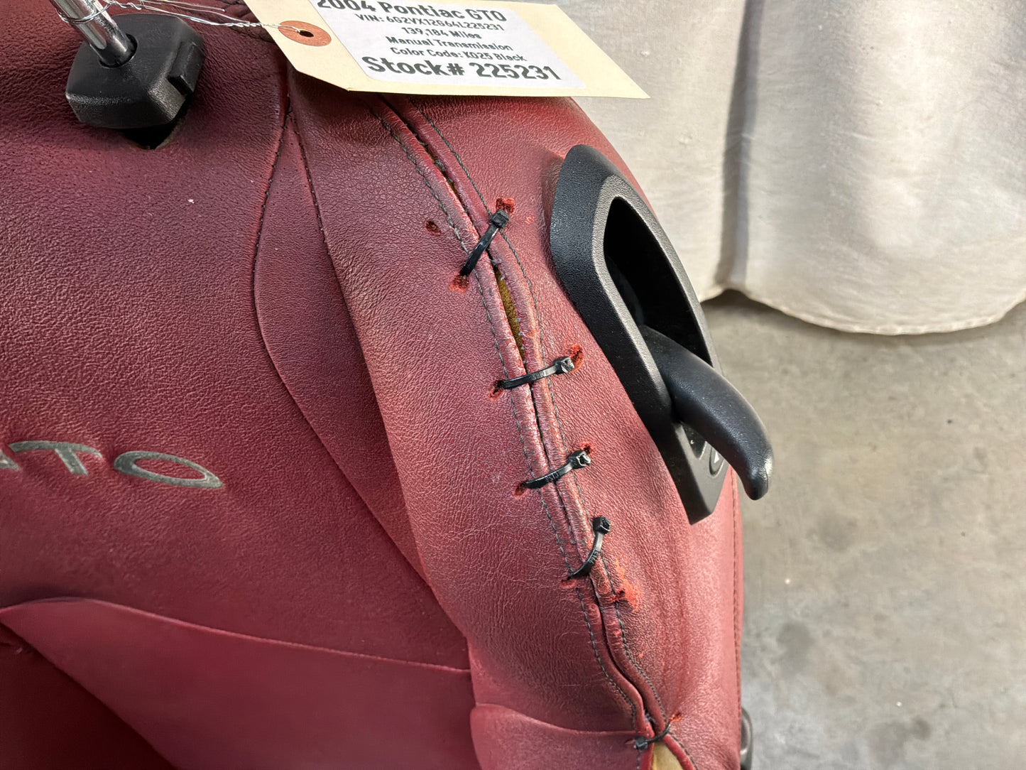 2004 Pontiac GTO Red Leather Seats Fronts and Rears OEM