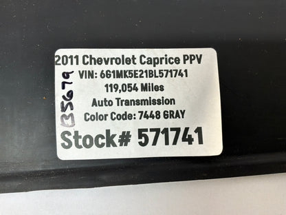 2011 Chevy Caprice PPV Glove Box Compartment Rubber Insert OEM