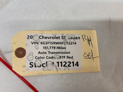 2015 Chevy SS Sedan Front & Rear RH Passenger Exterior Door Handle Red  OEM