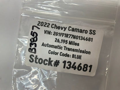 2022 Chevy Camaro SS Rear Back Up Parking Assist Camera OEM