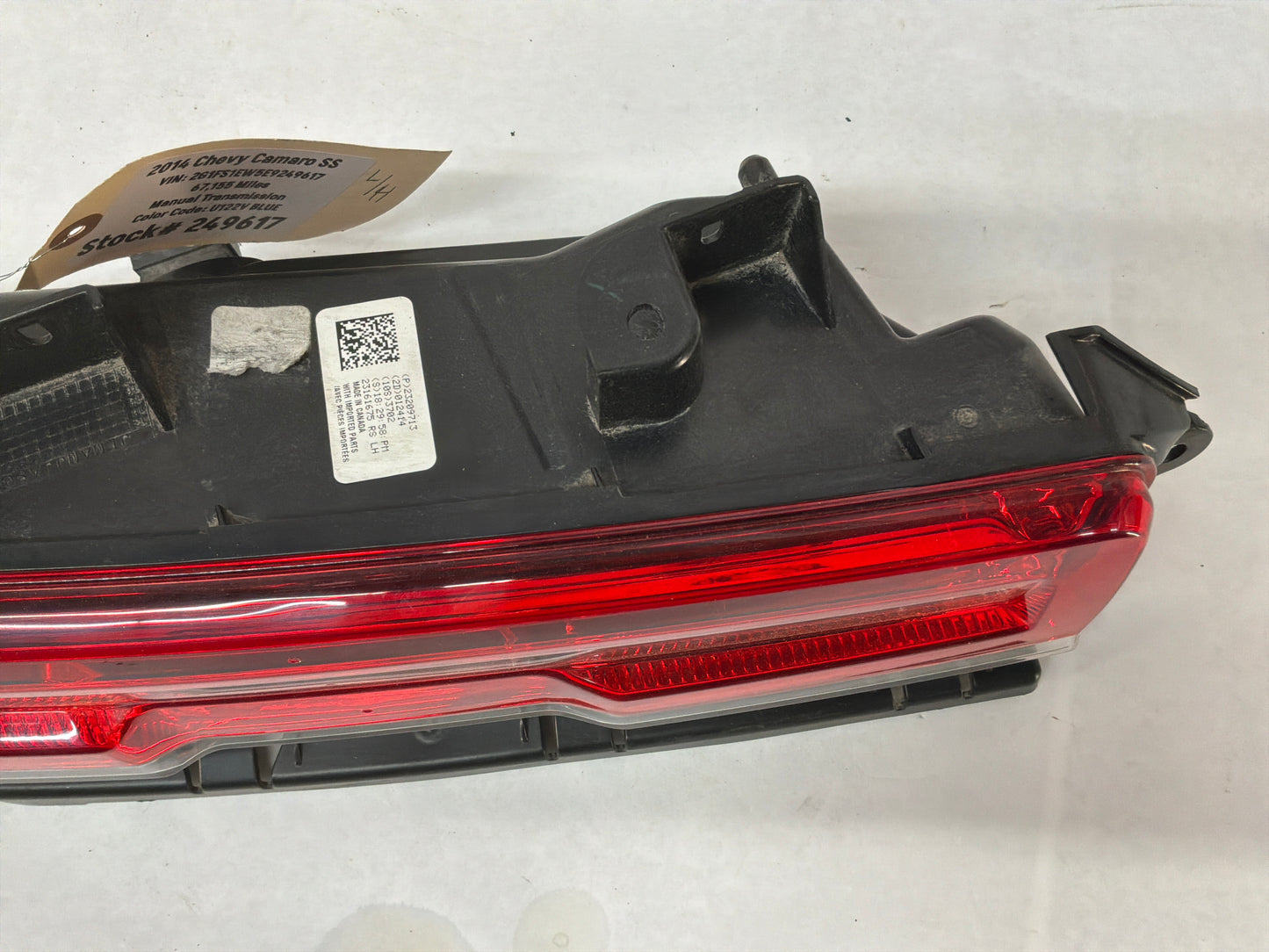 2014 Chevy Camaro SS S LH Driver Taillight Tail Light Lamp LED OEM