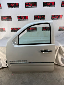 2012 Chevy Avalanche LH Driver Front Exterior Door White Assembly OEM