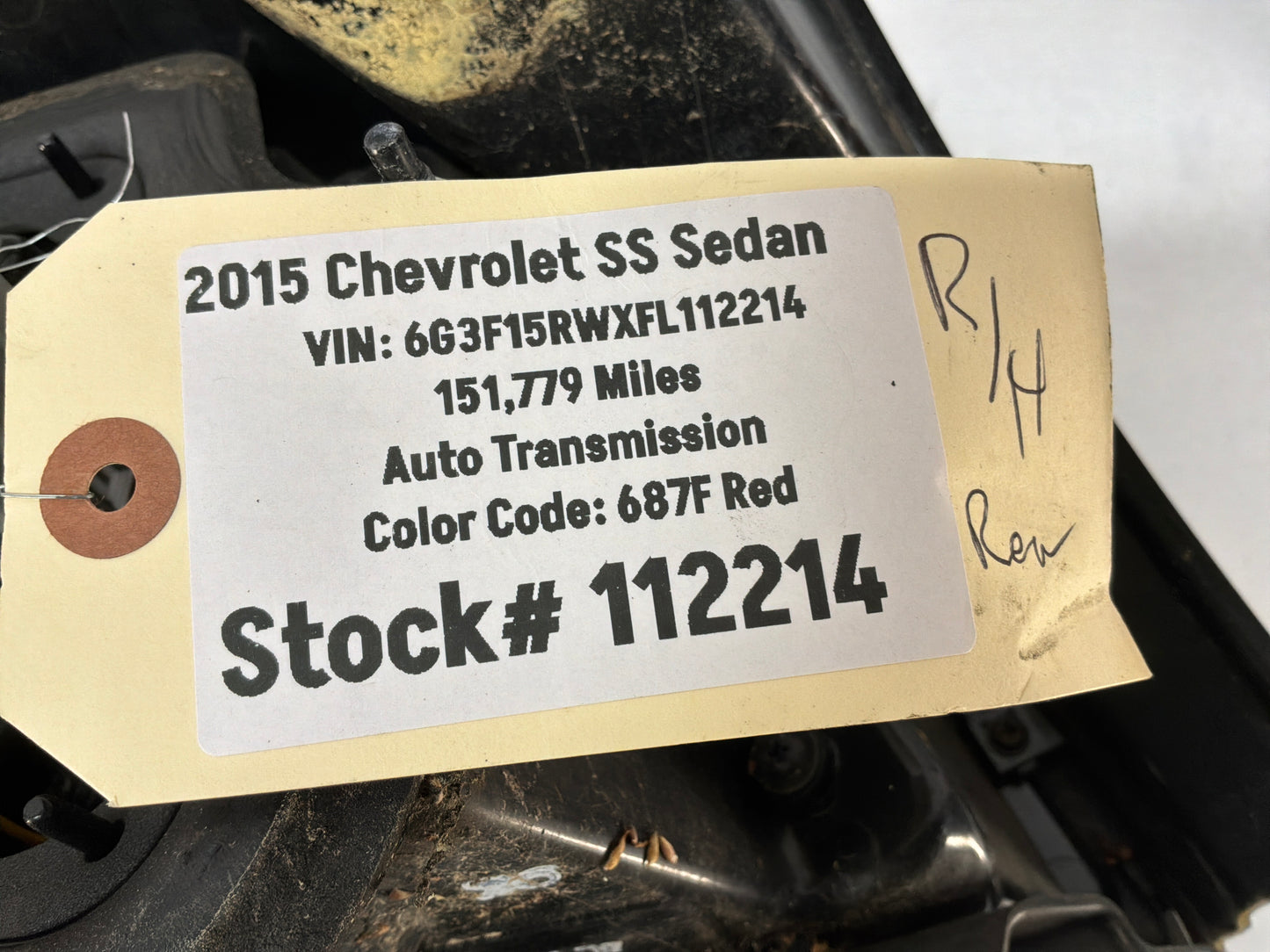 2015 Chevy SS Sedan RH Passenger Outer Tail Light Taillight Stop Lamp OEM