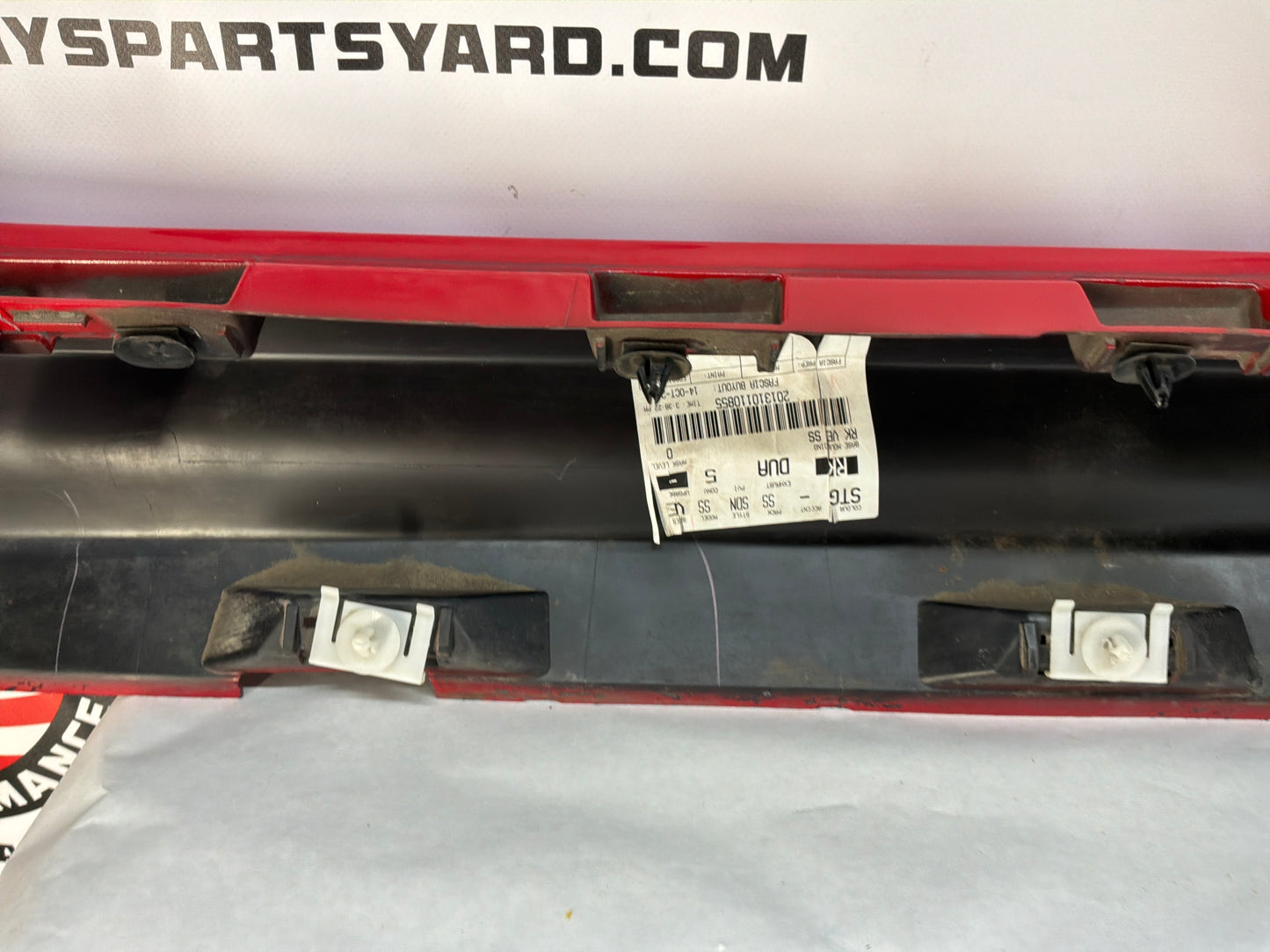 2014 Chevy SS Sedan LH Driver Rocker Molding Side Skirt Panel Red OEM