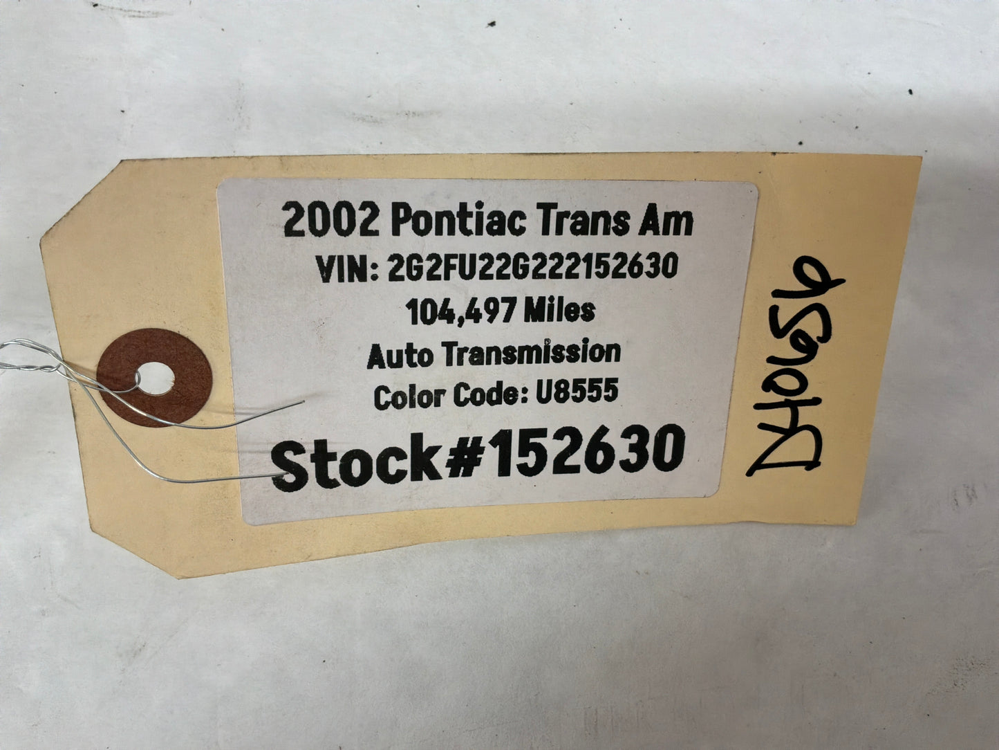2002 Pontiac Trans Am WS6 Trunk Cargo Compartment Tie Down Hooks OEM