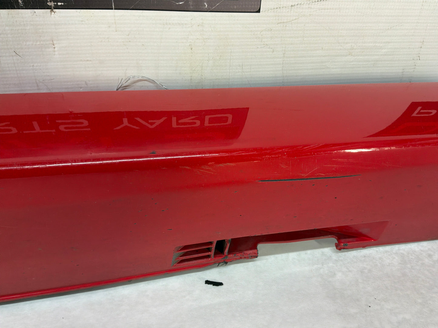 2015 Chevy SS Sedan RH Passenger Rocker Molding Side Skirt Panel Trim Red OEM