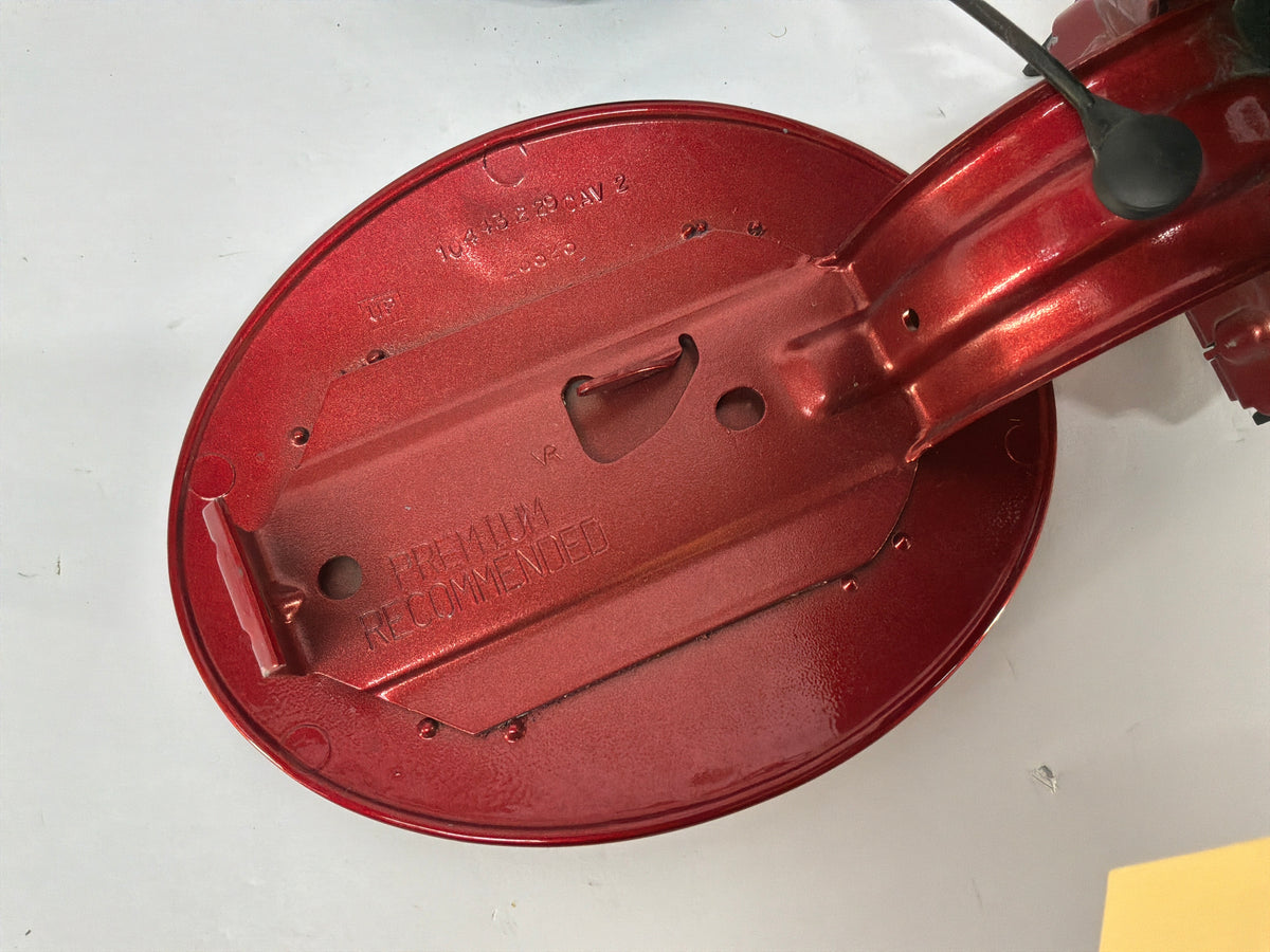 2002 Chevy C5 Corvette Complete Fuel Gas Door Lid Cover Assembly Red OEM
