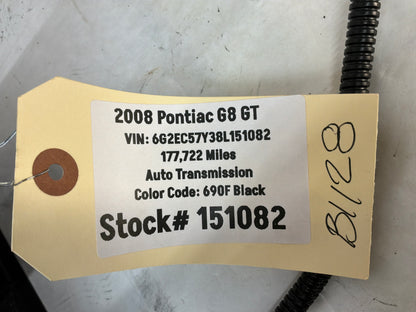 2008 Pontiac G8 GT EVAP Charcoal Canister Fuel Tank Wire Wiring Harness OEM