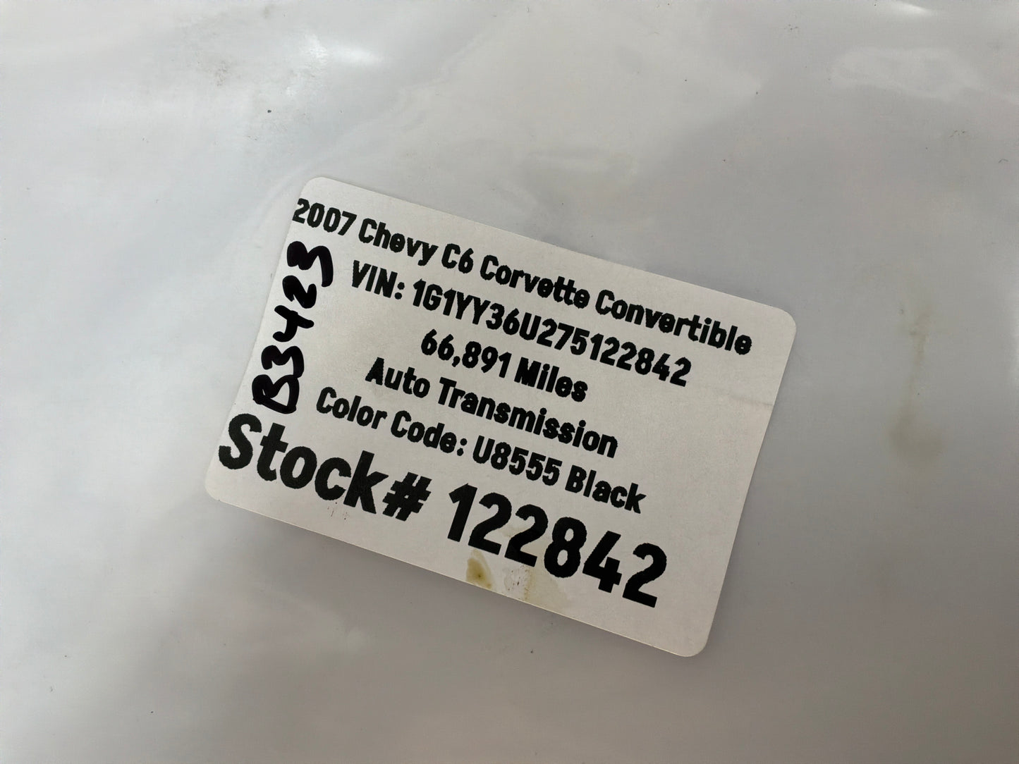 2007 Chevy C6 Corvette Convertible Owners Manual Booklet OEM
