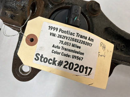1999 Pontiac Trans Am WS6 RH Passenger Front Suspension Spindle Knuckle Hub Assembly OEM