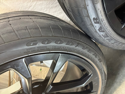 2014 Chevy Camaro ZL1 Factory OEM Wheels Rims and Goodyear Eagle F1 Tires 20X10 20X11