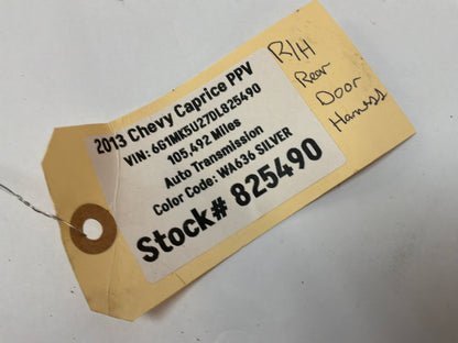 2013 Chevy Caprice PPV RH Passenger Rear Door Wire Wiring Harness OEM