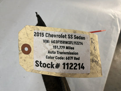 2015 Chevy SS Sedan RH Passenger Rear Fender Wheel House Well Liner OEM
