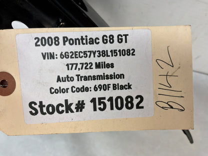 2008 Pontiac G8 GT LH Driver Fender Black OEM