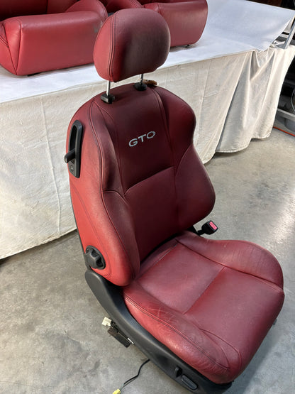 2004 Pontiac GTO Red Leather Seats Fronts and Rears OEM