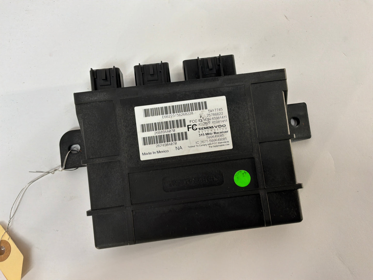 2007 Chevy C6 Corvette Convertible Remote Control Door Lock Reciever Module OEM