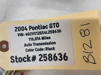 2004 Pontiac GTO AC A/C Air Conditioner Suction Line Hose Tube OEM