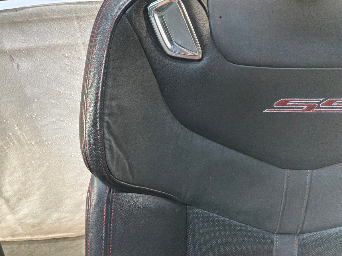 2014 Chevy SS Sedan Seats Fronts and Rears Black Leather Alcantara Suede OEM