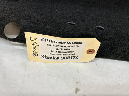2017 Chevy SS Sedan Trunk Deck Lid Liner Carpet Felt Panel OEM