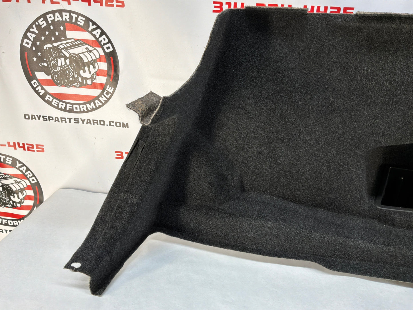 2016 Cadillac CTS-V RH Passenger  Interior Trunk Quarter Cargo Carpet Trim Panel Cover OEM