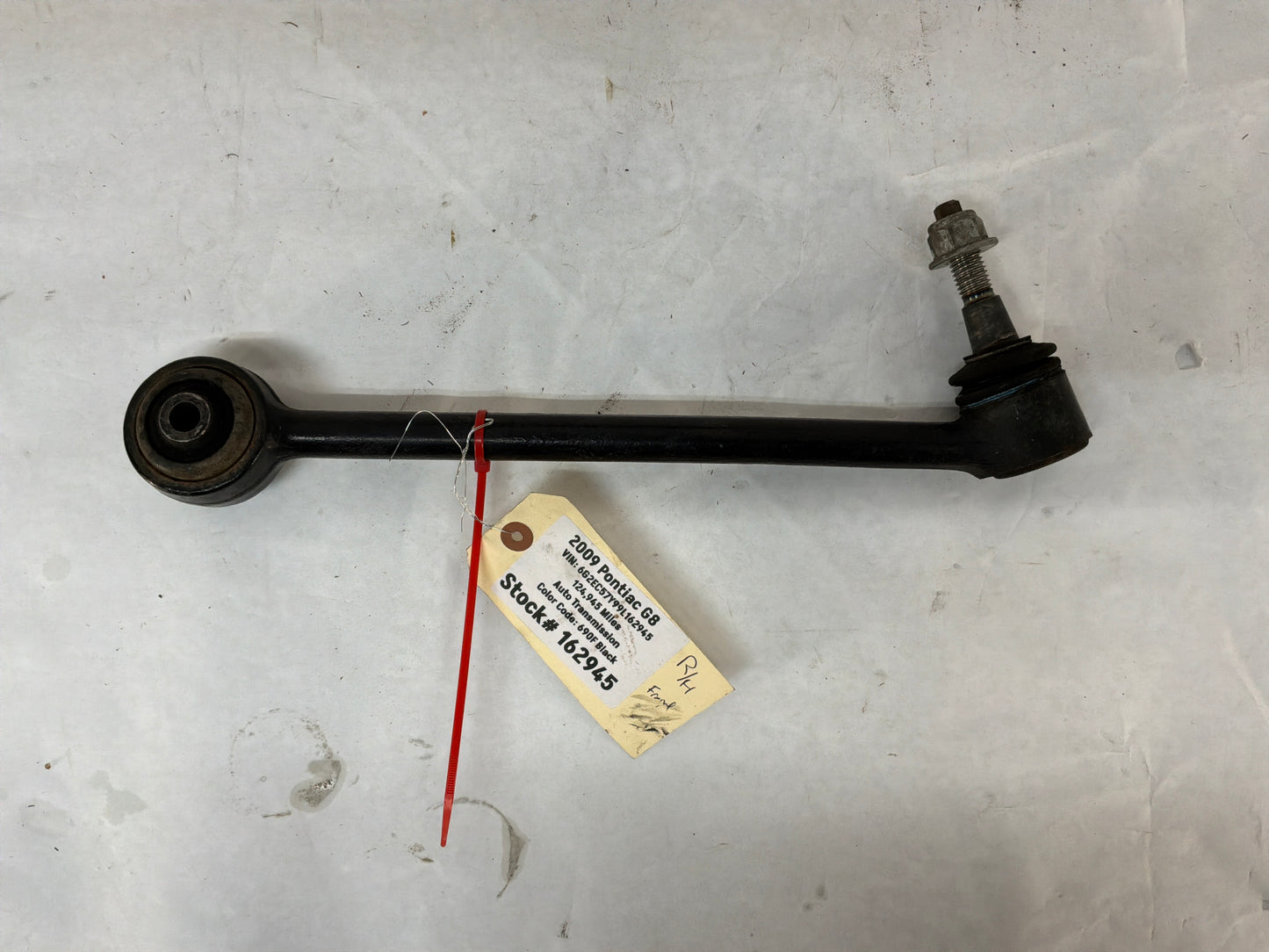 2009 Pontiac G8 GT RH Passenger Front Suspension Lower Rearward Control Arm OEM