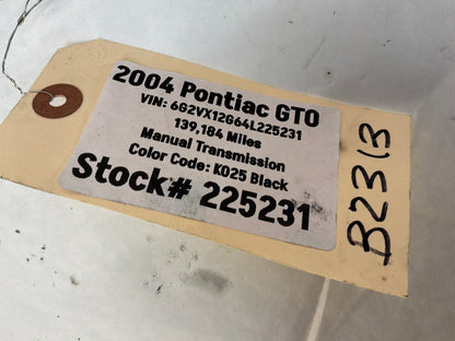 2004 Pontiac GTO RH Passenger Window Regulator w/ Motor OEM