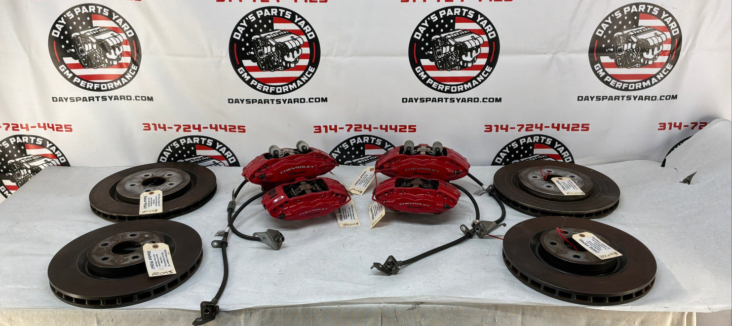2013 Chevy Camaro 1LE Brembo Brake Calipers & Rotors Front and Rear OEM