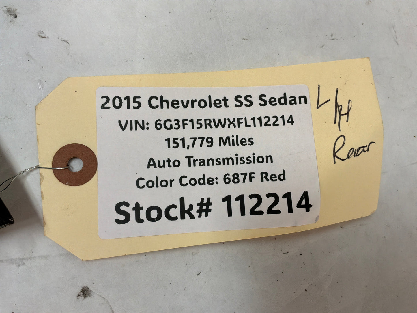 2015 Chevy SS Sedan LH Driver Rear Door Window Switch OEM