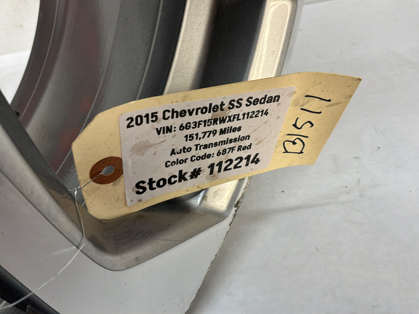 2015 Chevy SS Sedan Factory OEM Rear Wheel 19x9 OEM